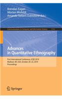 Advances in Quantitative Ethnography