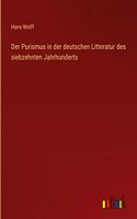 Purismus in der deutschen Litteratur des siebzehnten Jahrhunderts