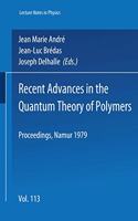 Recent Advances in the Quantum Theory of Polymers: Proceedings of the Workshop Held in Namur (Belgium), February 11-14, 1979