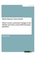 What's worth a university? Changes in the lifestyle and status of post-2000 European graduates