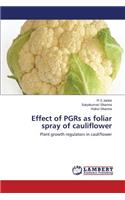 Effect of PGRs as foliar spray of cauliflower