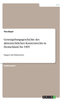 Gesetzgebungsgeschichte des aktienrechtlichen Konzernrechts in Deutschland bis 1965
