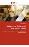 Pr�vention de la Sant� Mentale Au Travail