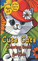 Cute Cats Coloring Book for Kids 4-8