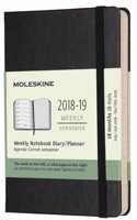 2019 Moleskine Notebook Black Pocket Weekly 18-month Diary Hard (July 2018 to December 2019)