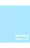 Blue Pastel Wide Ruled Notebook