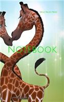Notebook: Giraffe digital art fantasy friendship love