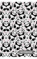 Notebook: Panda Design Notebook or Journal For Panda Lovers, Women & Children - 120 Ruled Pages, 6x9 Inch