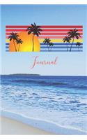 Journal: Blank Lined Journal For Your Best Ideas, Thoughts, Therapy, Relaxation / 6x9 Inches / Tropical Beach Cover