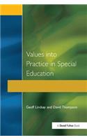 Values into Practice in Special Education