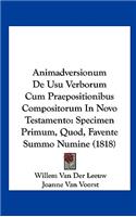 Animadversionum de Usu Verborum Cum Praepositionibus Compositorum in Novo Testamento