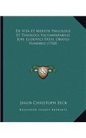 De Vita Et Meritis Philologi Et Theologi Incomparabilis Joh. Ludovici Freyi, Oratio Funebris (1760)