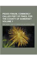 Pedes Finium, Commonly Called Feet of Fines, for the County of Somerset Volume 1