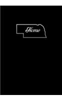 Nebraska HOME Composition Notebook: (7x10 120-Page College-Ruled State Outline with HOME in Center)