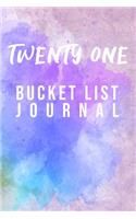 Twenty One Bucket List Journal
