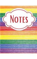 Rainbow Pride College-Ruled Lined Notebook