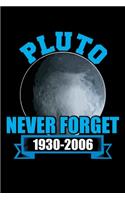 Pluto Never Forget: A Journal, Notepad, or Diary to write down your thoughts. - 120 Page - 6x9 - College Ruled Journal - Writing Book, Personal Writing Space, Doodle, N