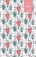 Dot Grid Notes 110 Pages: Cactus Floral Notebook for Professionals and Students, Teachers and Writers - Succulent Pattern -