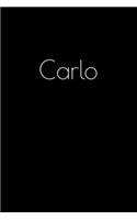 Carlo: Notebook / Journal / Diary - 6 x 9 inches (15,24 x 22,86 cm), 150 pages. Personalized for Carlo.