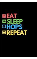 Eat Sleep Hops Repeat: Basketball Notebook/Journal (6" X 9") Funny Gift Ideas For Basketball Lovers
