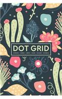 Dot Grid Notebook - Journal- Libreta - Cahier - Taccuino - Notizbuch: 110 Dotted Pages of Bullets for Journaling, Note Taking or to Create Your Own Planner, Organizer or Diary: Abstract Cactus in Green & Red 031-1