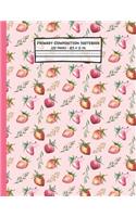 Strawberry Primary Composition Notebook: Strawberry Gifts: Blank Paperback Story Journal or K-2 Notebook for School: Picture Space And Dashed Midline: 8.5" x 11"
