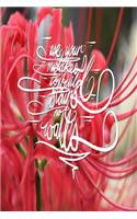 Use your mistakes to build stairs, not walls: 6x9 Inch Lined Journal/Notebook designed to remind you to use your mistakes to build stairs, not walls! - Red spider lilly, red, flower, Colorful, C