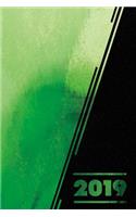 2019: Simple Green Vegetarian Vegan Daily Weekly & Monthly Planner ( Organizer / Calendar / Diary )
