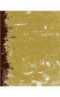 Brown and Gold: (8 X 10 Lined) Blank Grunge School Color Notebook College Ruled