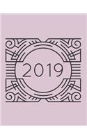 2019: January 2019-December 2019 Weekly Planner: Lavender Vintage Design Cover