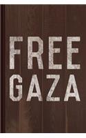 Vintage Free Gaza Palestine Journal Notebook: Blank Lined Ruled for Writing 6x9 110 Pages