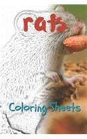 Rat Coloring Sheets: 30 Rat Drawings, Coloring Sheets Adults Relaxation, Coloring Book for Kids, for Girls, Volume 4