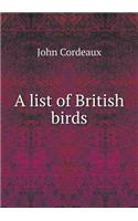 A List of British Birds