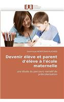 Devenir Eleve Et Parent D'Eleve A L'Ecole Maternelle