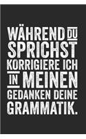 Während Du Sprichst, Korrigiere Ich in Meinen Gedanken Deine Grammatik.