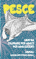 Libri da colorare per adulti per adolescenti - Disegni Anti stress Animali - Animali - Pesce