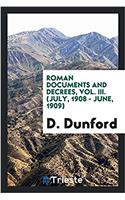 ROMAN DOCUMENTS AND DECREES, VOL. III.