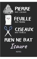 Rien ne bat Isaure - Notes: Noms Personnalisé Carnet de notes / Journal pour les filles et les femmes. Kawaii Pierre Feuille Ciseaux jeu de mots. Fournitures scolaires, premier