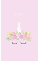 Notes: A Whimsical Sketch-style Unicorn, Cupcakes and Doodle Rainbows Notebook