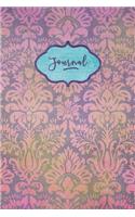 Journal: Medium Ruled 6x9 Damask Notebook For Women & Girls