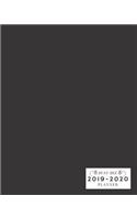 2019-2020: Weekly and Monthly Academic Calendar/Agenda July 2019 - June 2020 Solid Black