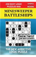 Minesweeper Battleships: 250 Easy Logic Puzzles 8x8
