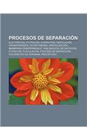 Procesos de Separacion: Electrolisis, Filtracion, Fusion Fria, Destilacion, Cromatografia, Filtro Prensa, Cristalizacion(Spanish)
