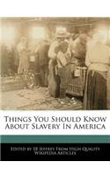 Things You Should Know about Slavery in America