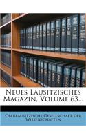 Neues Lausitzisches Magazin, Volume 63...