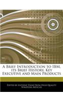 A Brief Introduction to IBM, Its Brief History, Key Executive and Main Products