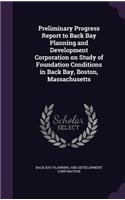 Preliminary Progress Report to Back Bay Planning and Development Corporation on Study of Foundation Conditions in Back Bay, Boston, Massachusetts