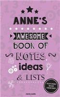 Anne's Awesome Book Of Notes, Lists & Ideas