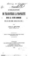 L'obligation de transférer la propriété dans la vente romaine