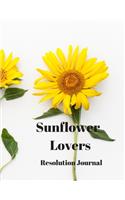 Sunflower Lovers Resolution Journal: 130 Page Journal with Inspirational Quotes on each page. Ideal Gift for Family and Friends. Undated so can be used at anytime.